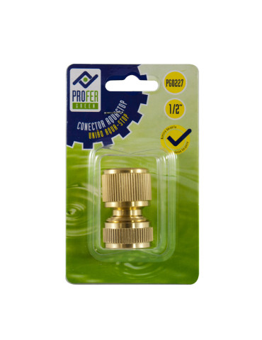 CONECTOR RAPIDO AQUASTOP LATON