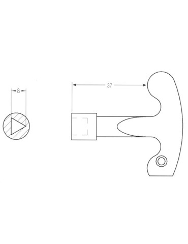 LLAVE P/ CIERRE TRIANG GAS