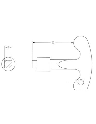LLAVE P/CIERRE CUADRADO AGUA