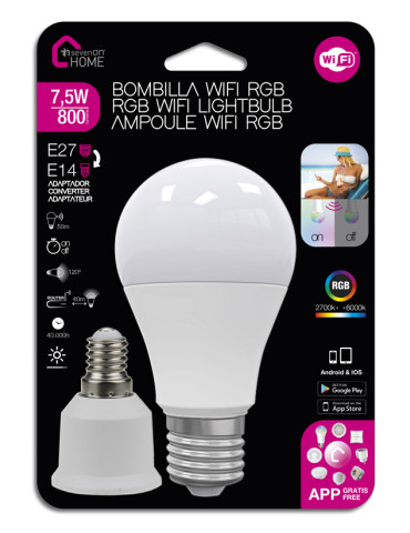 LAMPARA LED RGB WIFI E27