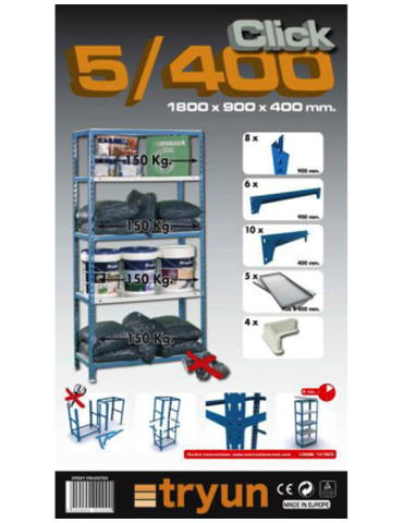 ESTANTERIA S/T AZUL/BLANCA