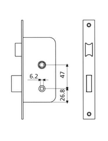 PICAPORTE HIERRO LATONADO