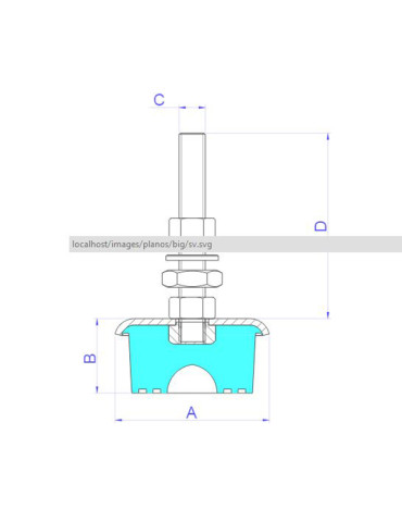 SOPORTE PIE MAQUINA SV000 M-8