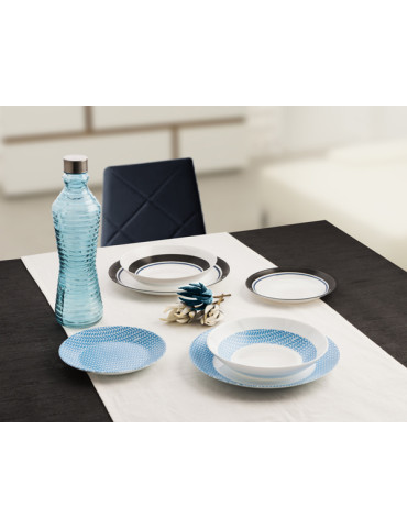 BOTELLA VIDRIO AZUL TURQUESA