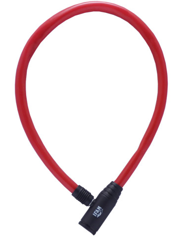 CANDADO CABLE BICI JUNIOR ROJO