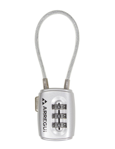 CANDADO COMBINACION FLEXI GRIS