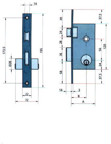 CERRADURA EMBUTIR HL/CL