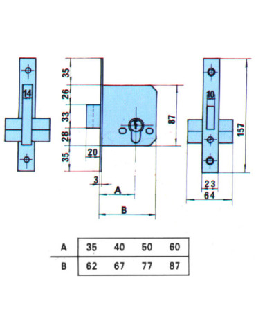 CERRADURA EMBUTIR HL