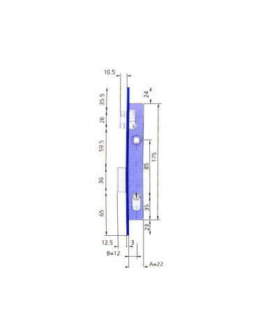 CERRADURA EMBUTIR MET HN/CL