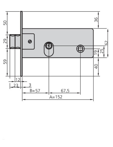 CERRADURA EMBUTIR MET HN OVAL