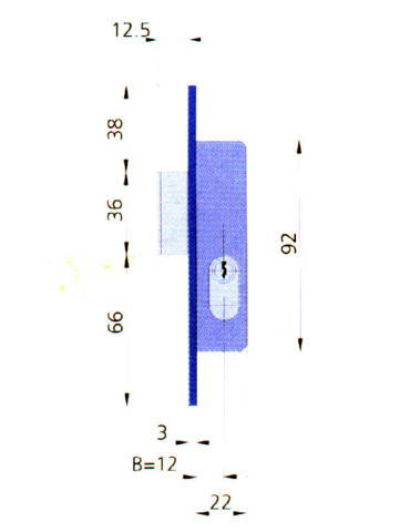 CERRADURA EMBUTIR MET HN OVAL