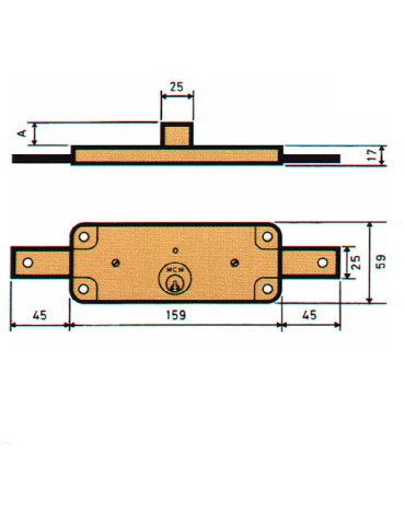 CERRADURA PERSIANA ZN 10MM
