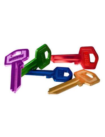 LLAVE 5 COLORES ALUMINIO