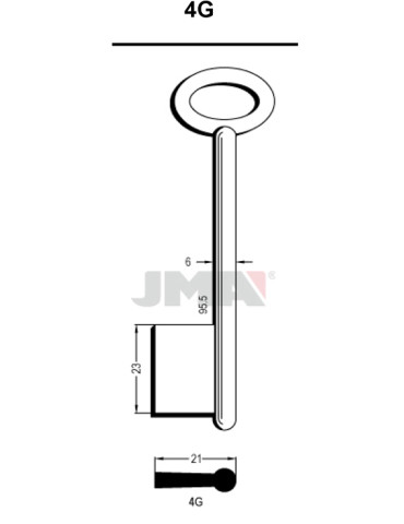LLAVE EN BRUTO GORJA LATON
