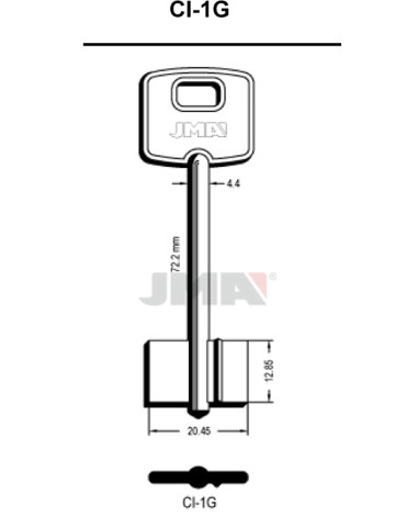 LLAVE EN BRUTO GORJA LATON