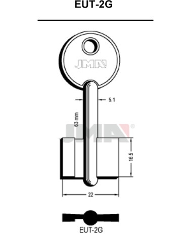 LLAVE EN BRUTO GORJA LATON