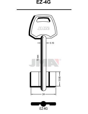 LLAVE EN BRUTO GORJA LATON
