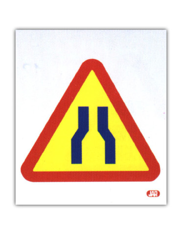 SEÑAL OBRA PLASTICO ESTRECHAM