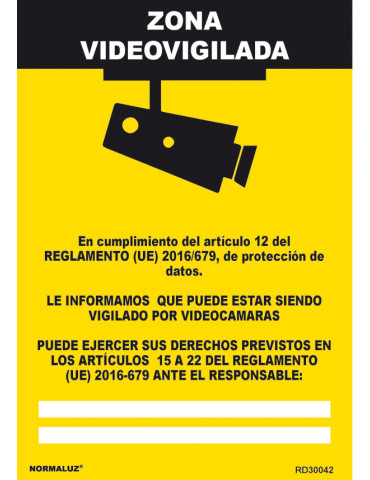 SEÑAL ZONA VIDEOVIGILADA