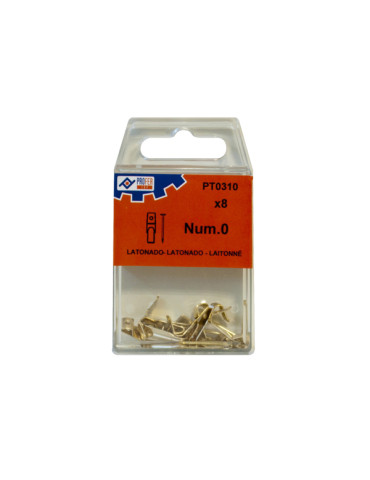 GANCHO CUELGACUADRO LATON C/8