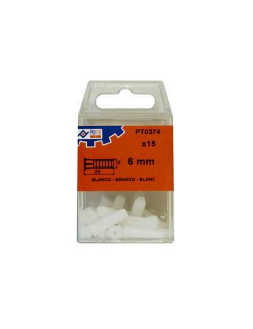 TACO PLASTICO BLANCO C/5 PZS