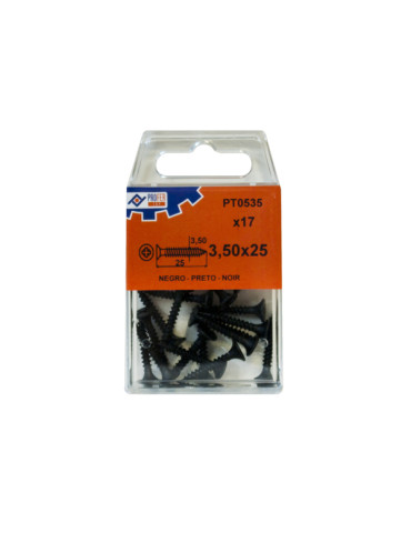 TIRAFONDO PLADUR NEGRO C/17