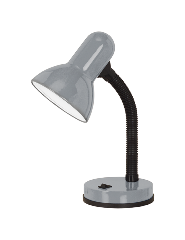 FLEXO SOBREMESA GRIS PLATA E27 BASIC 1