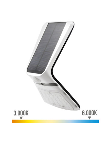 APLIQUE LED SOLAR 430 lm SENSOR PRESENCIA BCO