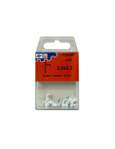 GRAPA PLASTICO BLANCO C/8 PZS