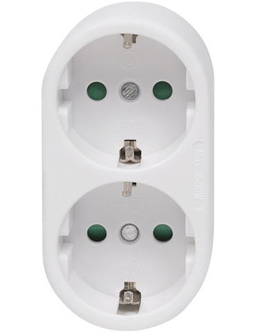 CLAVIJA ADAPTADOR DOB SCHUKO TT FRONT 16A BL