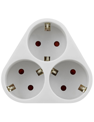 CLAVIJA ADAPTADOR TRIP SCHUKO TRIANG 16A BL