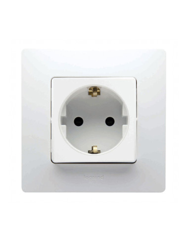 BASE ENCHUFE EMPOTRAR BLANCO