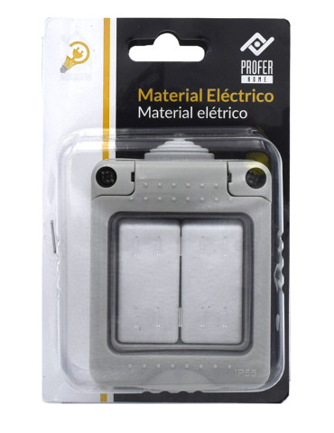 CONMUTADOR DOBLE SUPERFICIE ESTANCO IP55