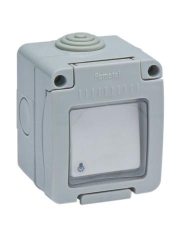 PULSADOR LUZ LUMINOSO SUPERFICIE ESTANCO IP55