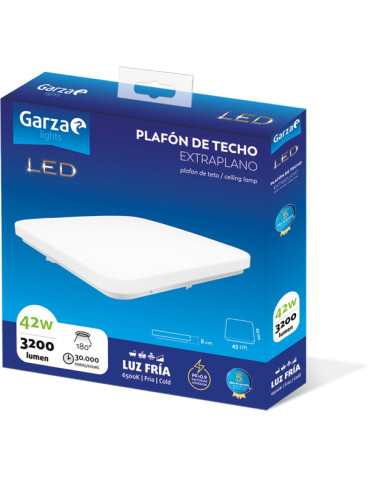 PLAFON TECHO CUADRADO BLANCO 3200Lm LF