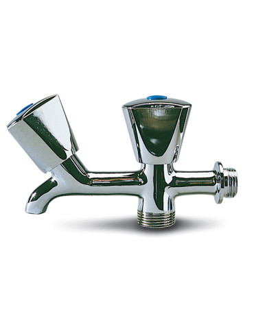 GRIFO CURVO DOBLE LAVADORA