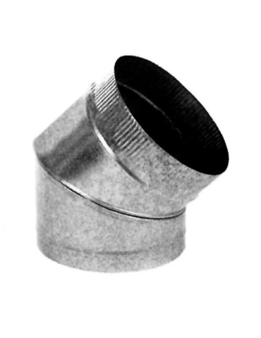 CODO ESTUFA GALVAN 0,8 MM 45