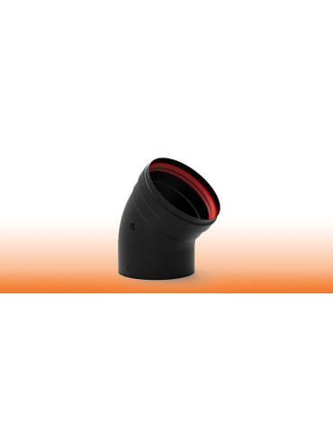 CODO ESTUFA PELLET ACERO VITRIFICADO 45