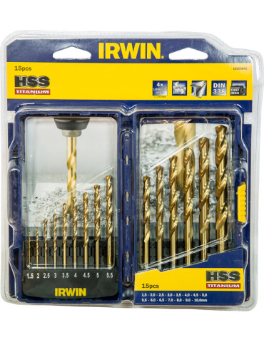 BROCA HSS TITANIO JGO 15 PZS