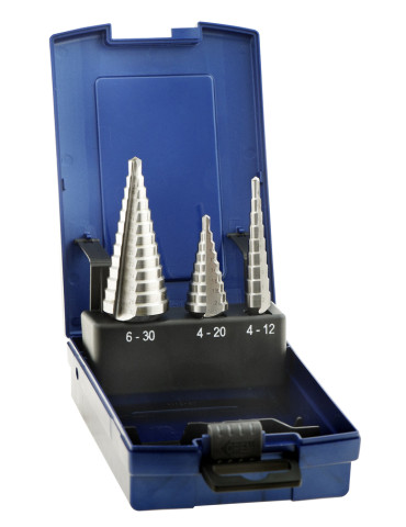 BROCA ESCALONADA HSS JGO 3 PZ