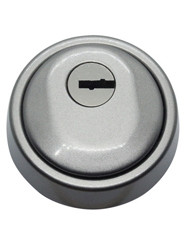 ESCUDO ALTA SEG. ACERO PLATA