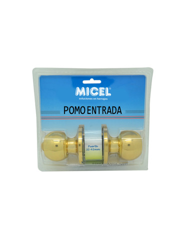 POMO BOLA PUERTA ENTRADA LATON PUL