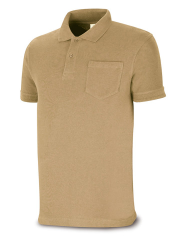 POLO C/BOLSILLO M/CORTA BEIGE