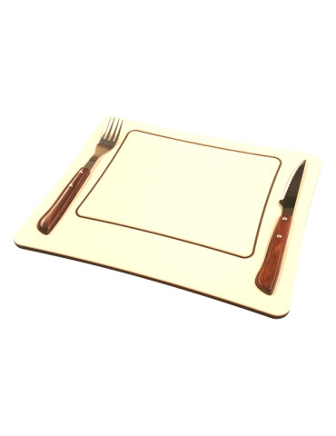 TABLA CARNE C/CUBIERTOS MADERA