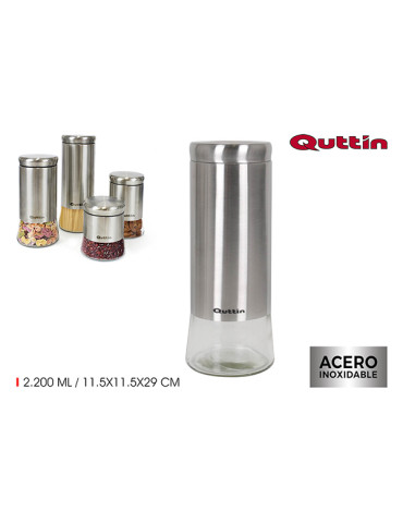 BOTE ALMACENAMIENTO VIDRIO/ACERO