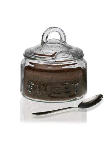 AZUCARERO VIDRIO C/CUCHARILLA