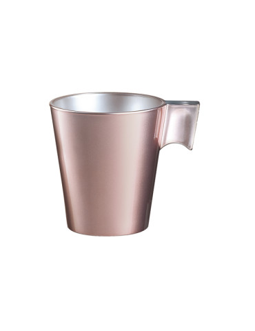 TAZON MUG VIDRIO F.LONGO ROSA