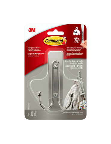 PERCHA DOBLE GRANDE NIQUEL