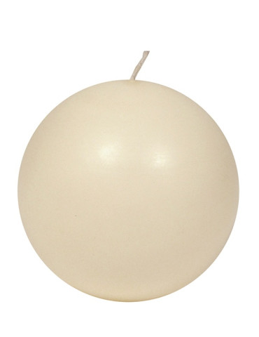 VELA BOLA ESFERICA BLANCO MATE