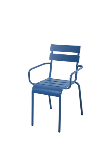 SILLON ACERO AZUL LIBIA